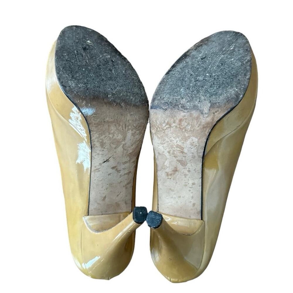 Stuart Weitzman Peep Toe Genuine Patent Leather Platform Heels  4.5” Size 7 - Picture 10 of 11